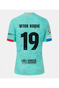 Fotbalové Dres Barcelona Vitor Roque #19 Třetí Oblečení 2023-24 Krátký Rukáv